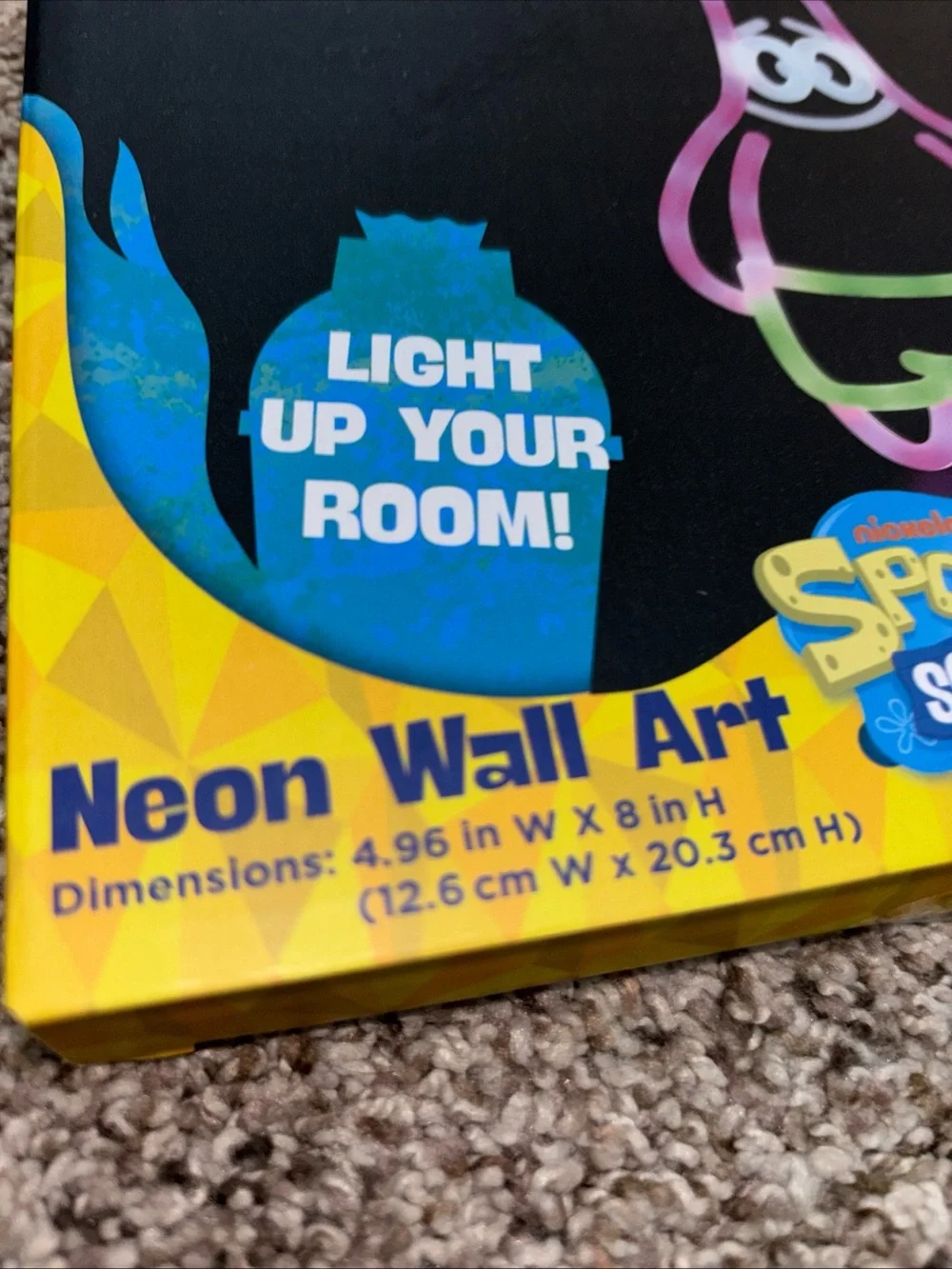 Nickelodeon SpongeBob Neon Patrick Light-Up Sign - Pink & Green